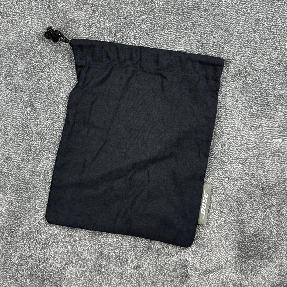 Bose Black Drawstring Pouch Carrying Case for Headphones and Accessories 9x7.5